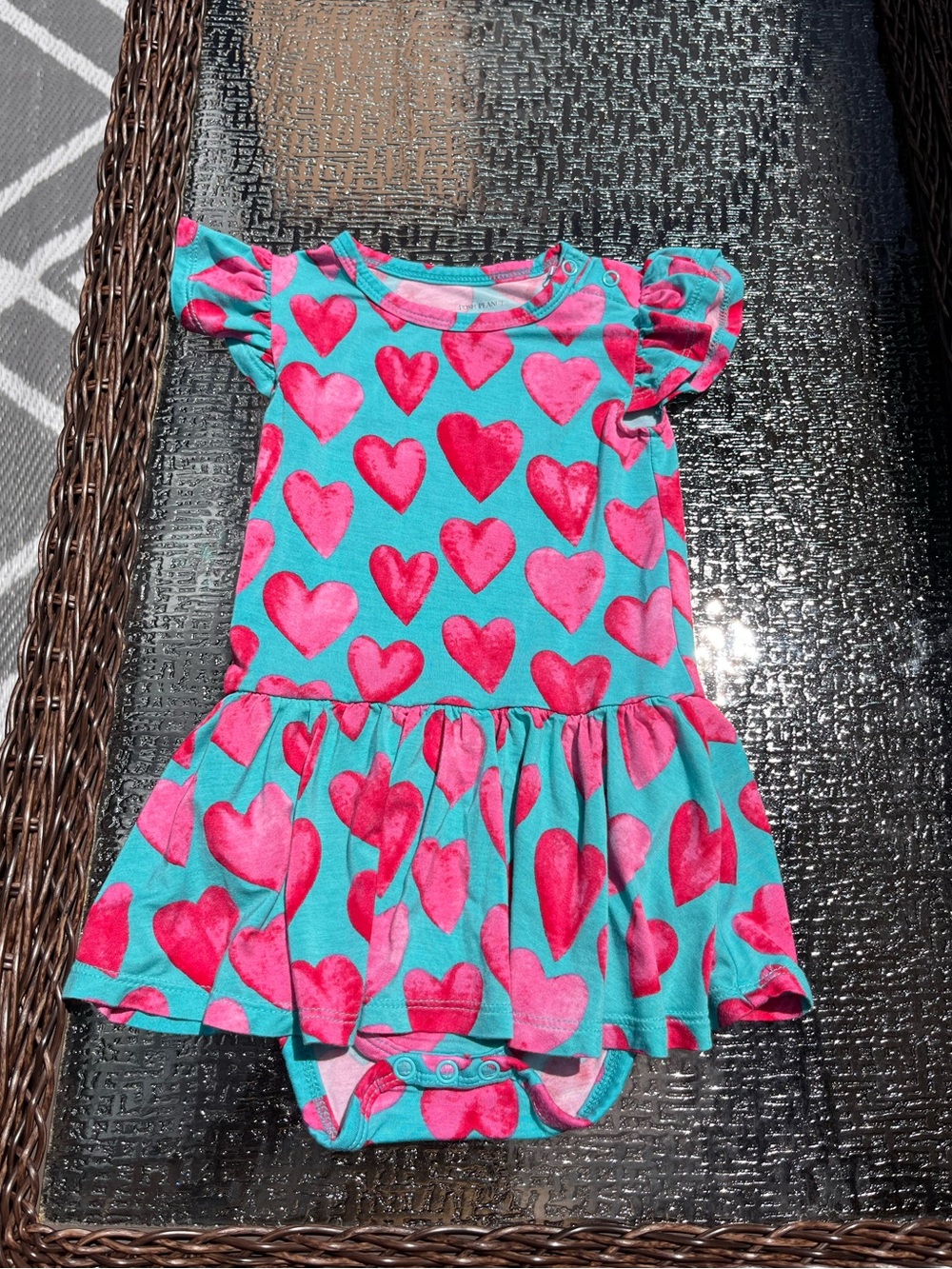 Posh Peanut Twirl Bodysuit Dress “Queen of Hearts” size 18-24 months